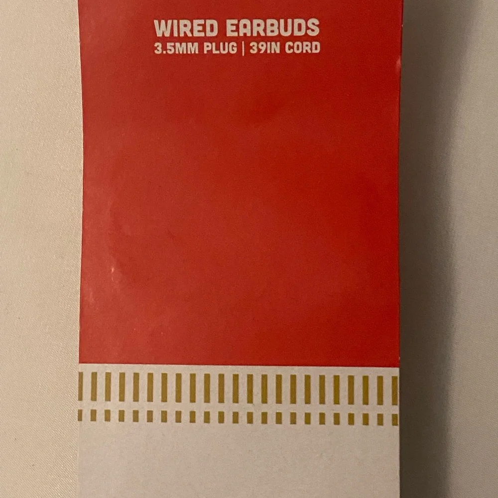 Orange Earbud Headphones